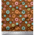 thumbnail image 1 of Soimoi Cotton Voile Fabric Dot,Star & Donut Food Fabric Prints by Yard 42 Inch Wide, 1 of 1