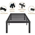 thumbnail image 4 of 18 Inch Tall-Bed-Frame Twin Size, Heavy Duty Black Metal Bed Frames No Box-Spring Needed, Easy Assembly, Under Bed Storage, Noise Free Mattress-Foundation Support up to 1000Lbs, 4 of 7