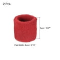 thumbnail image 2 of Unique Bargains Bracelets de Sport 8x5cm en Éponge Absorbante, Rouge 2 Pack, 2 of 7