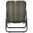 thumbnail image 5 of vidaXL Folding Sun Lounger Poly Rattan Gray, 5 of 6
