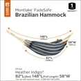 thumbnail image 2 of Classic Accessories Montlake FadeSafe Brazilian Hammock, Heather Indigo Blue Stripe, 2 of 12