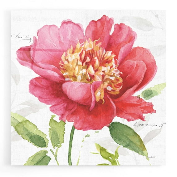 Epic Art 'Pink Garden II' by Lisa Audit, Acrylic Glass Wall Art, 12"x12"