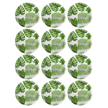

HOMEMAXS 30pcs Monstera Leaves One-off Meal Dish Food Serving Plates Hawaiian Party Paper Plate