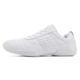 thumbnail image 2 of Girls Cheerleading Shoes Lightweight Non-Slip Athletic Sneakers for Youth, Breathable Training Dance Tumbling Shoes for Cheer Practice and Competition, White Red Blue, 2 of 7