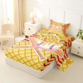 thumbnail image 2 of Castle Fairy Sport Baseball Bat Twin Sheets 3pcs, Ice Cream Drip Bedding, Light Blue Pink Yellow,1 Fitted Sheet, 1 Flat Sheet and 1 Pillowcase, 2 of 6