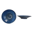 thumbnail image 2 of Japanese Blue Cascading Water Reduction Glazed Ceramic Shallow Bowls Pack Of 2, 2 of 7