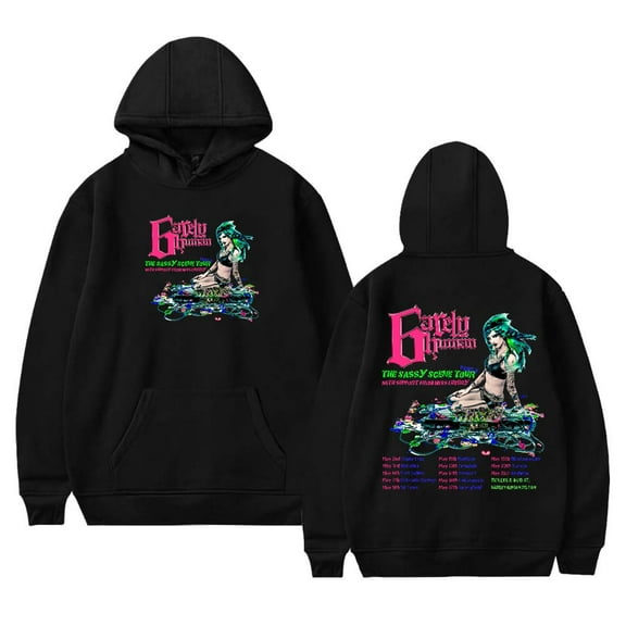 6arelyhuman The Sassy Scene Tour 2025 Hoodies Women Men Casual Long Sleeve Sweatshirt Fashion Clothes
