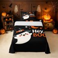 thumbnail image 2 of Erosebridal Halloween Pumpkin Twin Sheets, Kawaii Spooky Bedding, Black Orange, Black Reversible, 3pcs, 1 Flat Sheet, 1 Fitted Sheet and 1 Pillowcase, 2 of 6