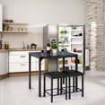 thumbnail image 4 of Patiojoy 3PCS Counter Height Table Set 2 Chairs Bar Dining Room Faux Marble Black, 4 of 7