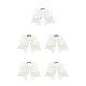 thumbnail image 3 of Qarigey Banda para el cabello grande Bowknot Elástico Adornos de goma Ajustable Snag Free Ponytail Holder Bobbles Seamless Scrunchies White Type2 NO2, 3 of 6