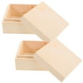 thumbnail image 4 of Pungan unfinished wood box 2pcs Unfinished Wood Box Mini Wooden Box Blank Box Unfinished Storage Box for Jewelry Gift,3.15"X3.15"X1.77", 4 of 10