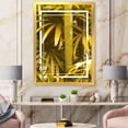thumbnail image 3 of Designart 'Tropical Leaves and Yellow Bamboo' Tropical Framed Art Print, 3 of 4
