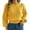 AW1-Yellow, variant on GBSYEWXS Sweaters For Women Orange Crew Neck Long Sleeve Solid Color Autumn Pullover Sweater