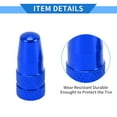 thumbnail image 4 of Tapones de válvula de neumático Unique Bargains 5 Pcs 18x7MM para ruedas de coche, tapón universal para coche y bicicleta de aleación de aluminio azul, 4 of 7