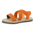 thumbnail image 1 of Omen Stitching Hollow Out Chunky Bottom Heel Big Size Open Toe Casual Sandals Women, 1 of 6