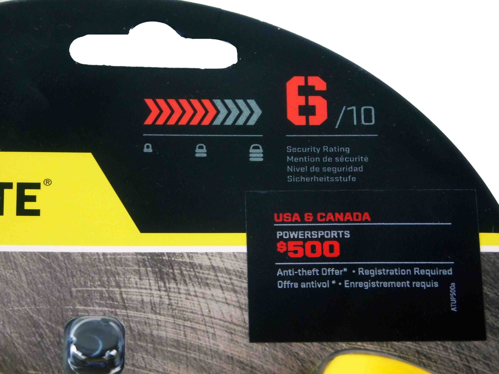 kryptonite kryptolok 10-s dfs bicycle security disc lock (yellow)