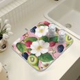 thumbnail image 4 of Yayeee Dish Drying Mat for Kitchen Counter 18" x 24" Microfiber Super Absorbent Coffee Decorative Pad, Pink Raspberries, 4 of 9