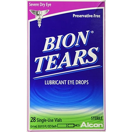 6 Pack Bion Tears Lubricant Eye Drops, Single-Use Vials - 28 Count