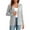 Grey, variant on Women's Cardigan Solid Long Sleeved Buttonless Casual Knitted Sweater Cardigan