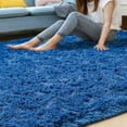 thumbnail image 7 of Lochas Soft Soild Area Rug Shag Carpet Plush Rug for Living Room Bedroom Kidroom Fluffy Mat, 4'x 6',Indigo, 7 of 7