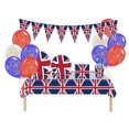 thumbnail image 1 of TIMIFIS Home Decor 126 Pcs Tableware SetTablecloth/Napkins/Cups/Paper Plates/Dinnerware Set/Bunting Flags, Queens Platinum_Jubilee Decorations Party Supplies For 16 Guests Office Decor, 1 of 7