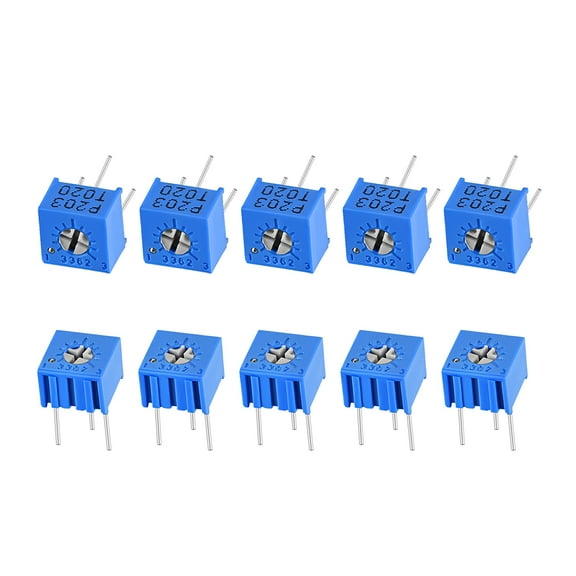 Uxcell 3362 Trimmer Potentiometer 20K Ohm Top Adjustment Variable Resistors 10pack