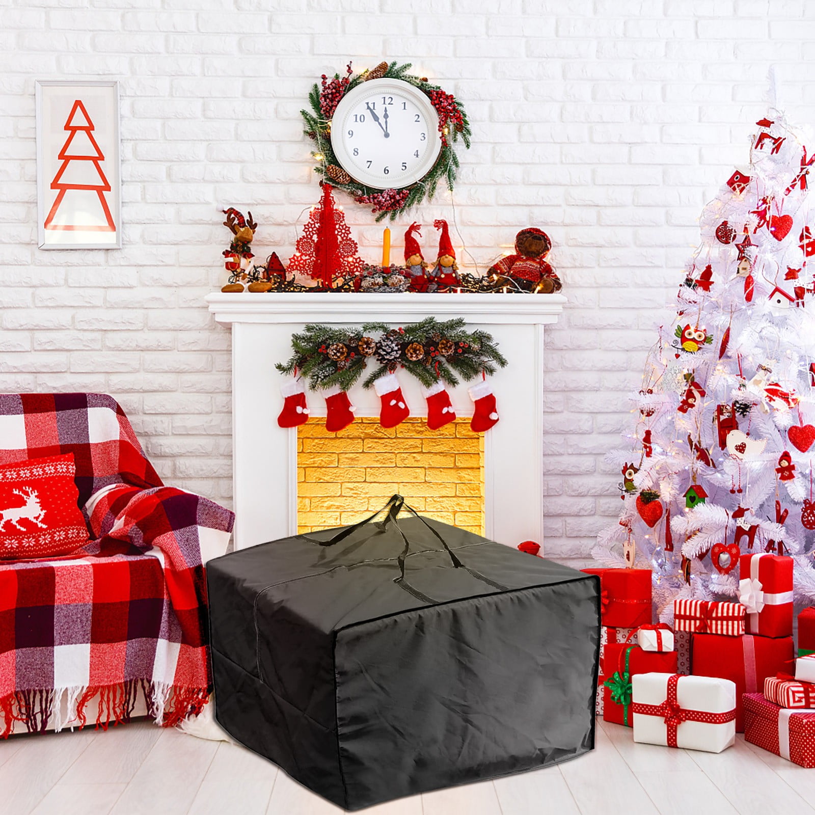 Hanitom Portable Storage Bag Du Stproof O Xford Cloth Bag Christmas Decoration Storage Bag_Home Decor 2022 A11695 - Walmart.com
