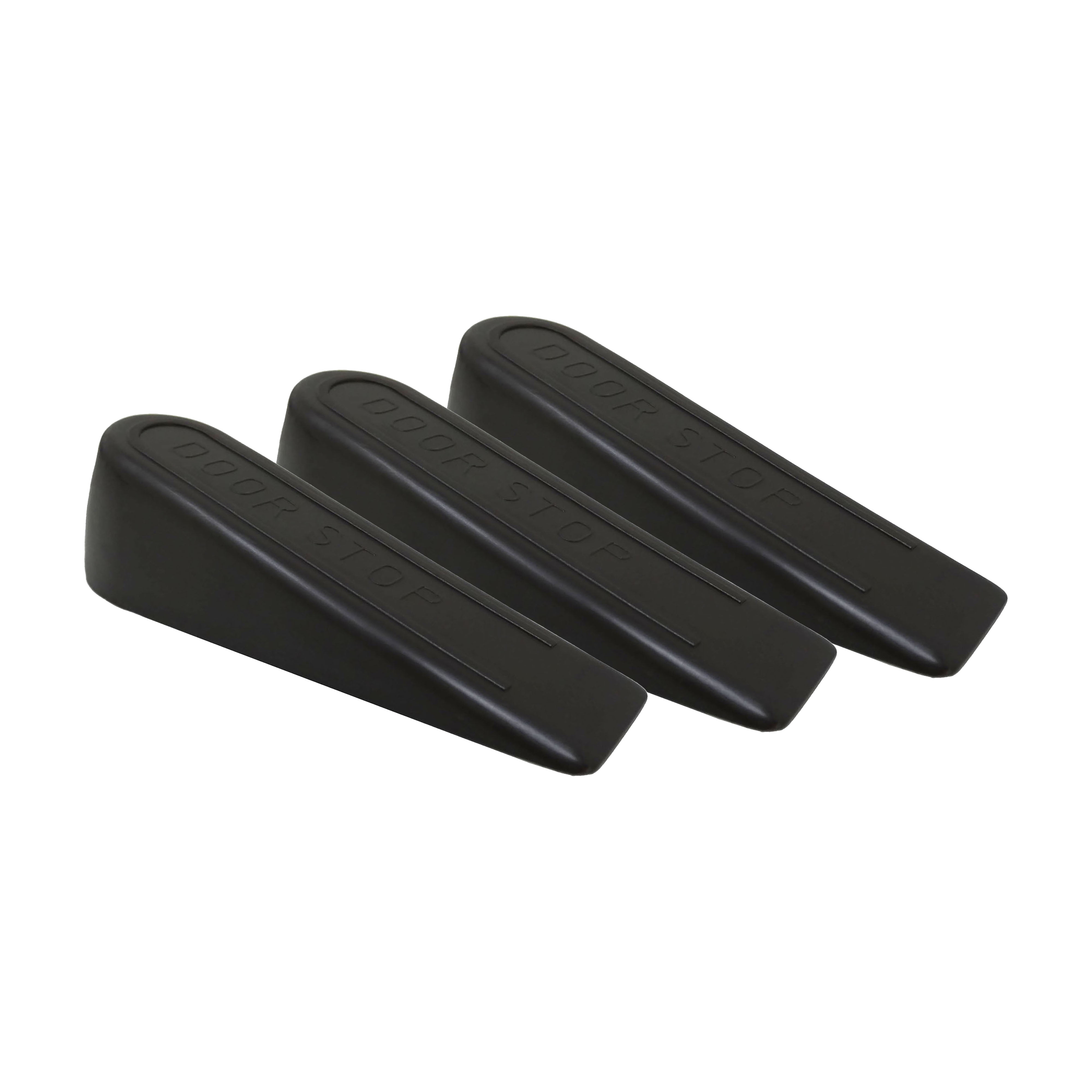 (4 pack) Super Sliders 3-Pack Rubber Doorstops – Non-Slip, Non-Marking Wedges for Home, Office, or School – Works on Carpet & Hard Floors – 4 in x 1 in