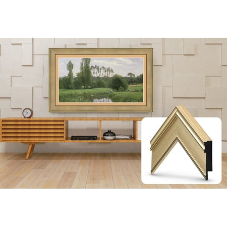 Frame My TV.com - Deco Premiere Bezel for Samsung the Frame TV - 50" - Champagne