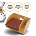 thumbnail image 3 of HEXNUB Bamboo Caddy for Chemex, Bodum, Cosori Pour Over Coffee Makers - Brown Mat, 3 of 7