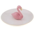 thumbnail image 5 of Ceramic Holder Jewelry Dish Decorative Necklace Jewelry Organizer Tray Pink Flamingo, 5 of 8