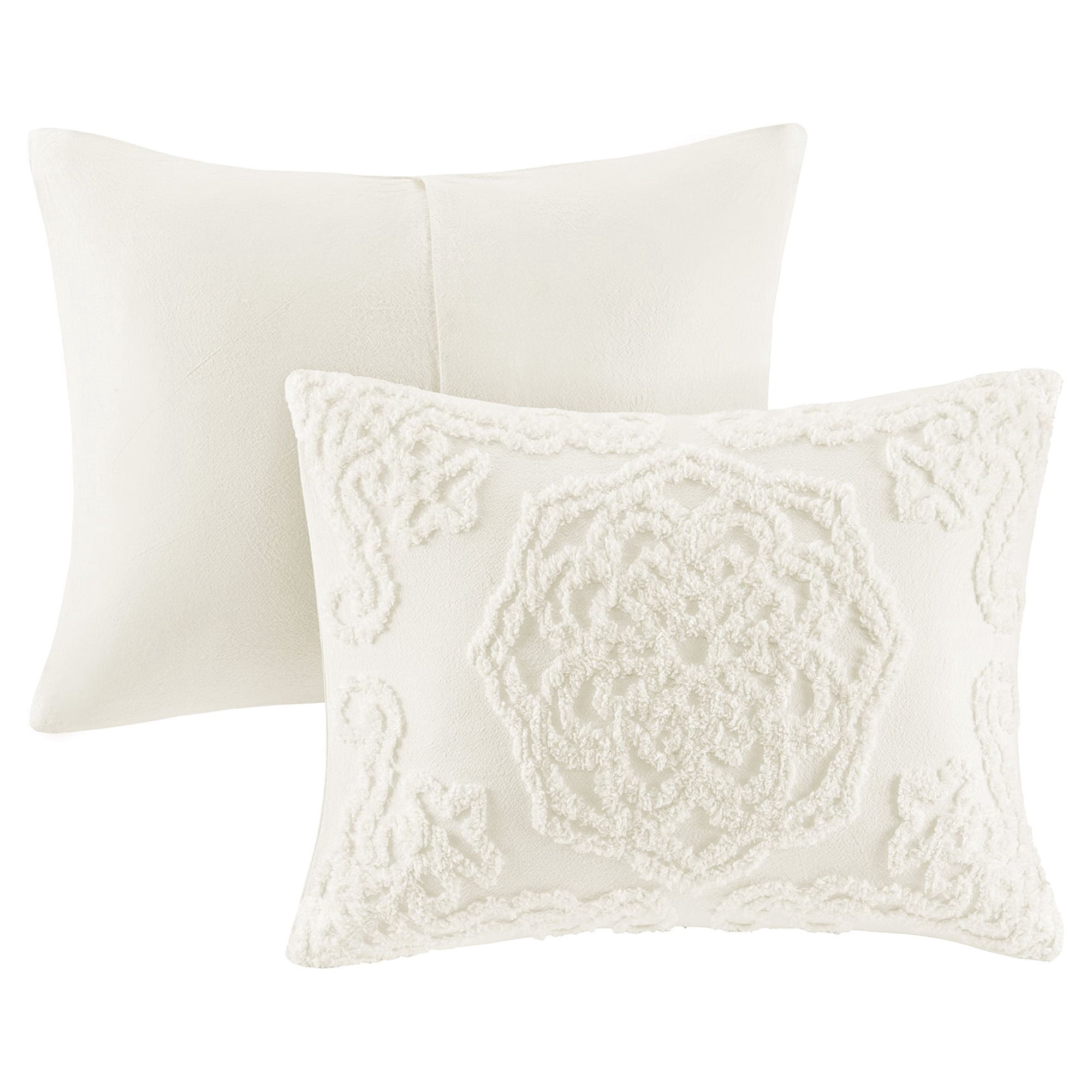 Home Essence Cecily 3 Piece Cotton Duvet Cover Bedding Set, Full/Queen, Ivory