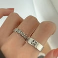 thumbnail image 5 of Vintage Adjustable Daisy Ring: Thai Silver Geometric Floral Jewelry for Women, 5 of 5