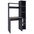 thumbnail image 5 of Office Desks Versalles Writing Desk, Modern Studio or Office Desk, Two Superior Shelves, And Five Side Open Shleves For Books Organization, Navy Blue,Home Office Desks, 5 of 7