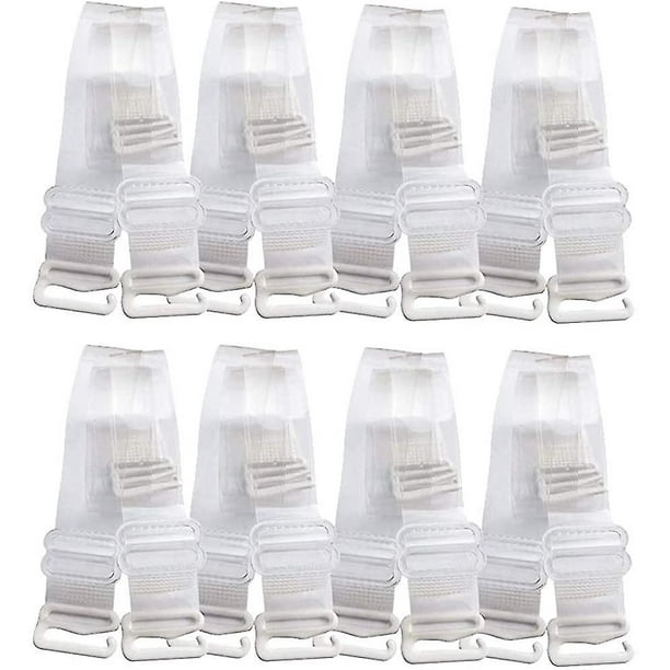 Tirantes invisibles para sujetador, 8 pares, 40 cm, de silicona, transparentes, suaves