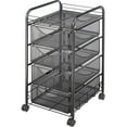 thumbnail image 2 of Safco, Onyx Double Mesh Mobile File Cart, 1 Each, Black, 2 of 3