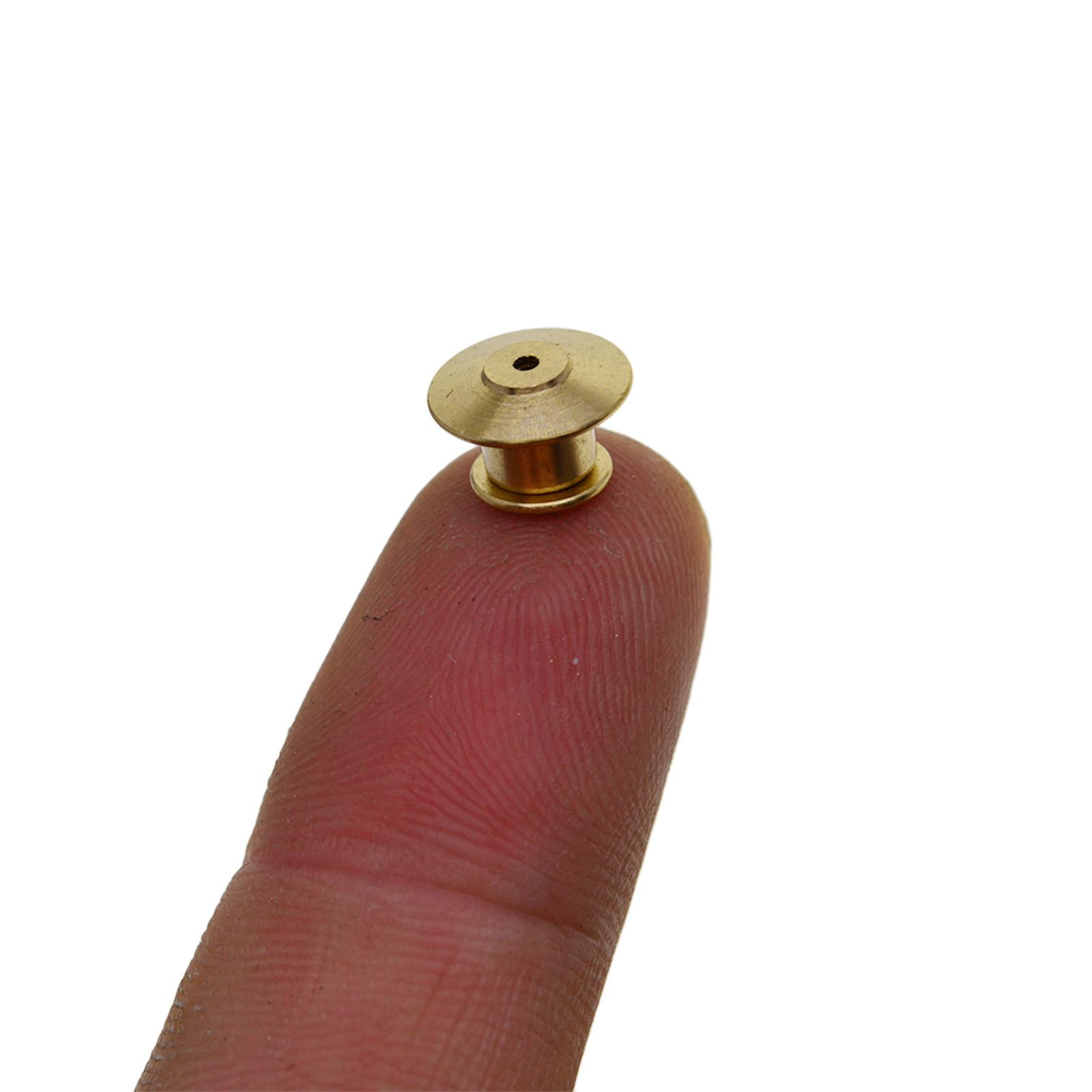 LQ Industrial 12pcs Metal Locking Pin Backs Clasp Bulk Pin Keepers for Name Tags Displaying Books Disney Pins Brass