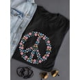 thumbnail image 3 of Floral Peace Sign. T-Shirt Women -SPIdeals Designs, Female Large, 3 of 4