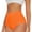 Orange, variant on Women's V Back Scrunch Butt Lifting Yoga Shorts High Waisted Workout Booty Shorts For Fitness And Gym Black