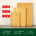 thumbnail image 4 of Royal Craft Wood Cutting Board Set For Kitchen, Wooden Cutting Boards With Handles, Multifunctional & Sustainable Bamboo Cutting Boards With Deep Juice Grooves, 4 of 10