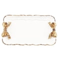 thumbnail image 2 of 2 Set European Style Bow Cake Storage Trays Makeup Organizer Dessert Plate Square Decor Tray Kitchen Storage Trays 12X20Cm, 1 Set White & 1 Set Pink, 2 of 6