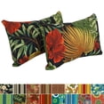 thumbnail image 2 of Blazing Needles 19-inch by 11-inch Outdoor Throw Pillows (Set of 2, Multiple Patterns) - 19 x 11 Montflueri Sangria, 2 of 5
