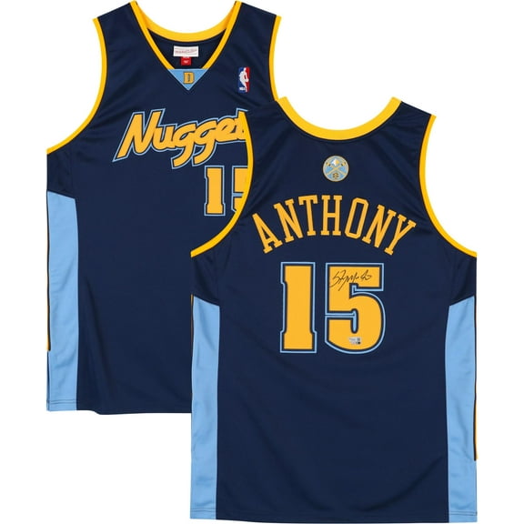 Carmelo Anthony Denver Nuggets Autographed Navy Blue Mitchell & Ness 2006-2007 Authentic Jersey - Fanatics Authentic Certified