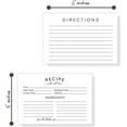 thumbnail image 4 of Recipe Instruction Cards  50  4 x 6 inches Postcard Size  Recipe Index Cards for Kitchen Supplies, Recipe Box, Housewarming Gift, Wedding Shower, Bridal Shower  Simple Minimalist Design, 4 of 9
