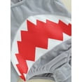 thumbnail image 7 of Newborn Infant Baby Halloween Costume Boys Girls Shark Outfit Mouth Print Sleeveless Rompers Bodysuit with Hat Cute Clothes, 7 of 7