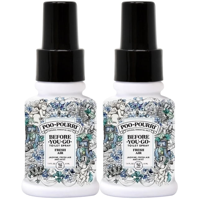 Aerosol de baño Poo-Pourri Fresh Air Jasmine, 41 ml, paquete de 2