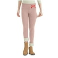 thumbnail image 3 of NAISIBABY Girls Fleece Lined Leggings (2-9T), Soft Tights Stretchy High Waisted Winter Thermal Pants Pink 4T, 3 of 6