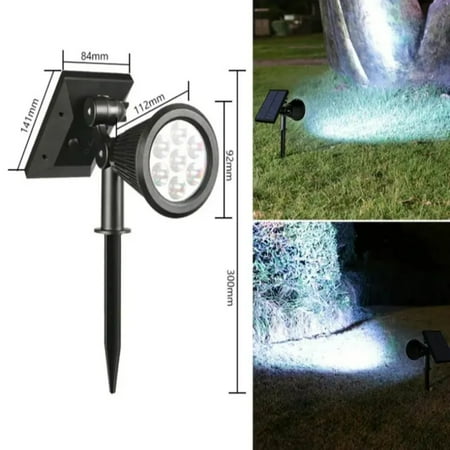 

WMNGJA Adjustable Waterproof Solar Spotlight - Ideal for Driveway Patio Garden and Yard - Auto On/Off 18LED Wall Light for Landscape and Pathway Lighting