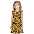 thumbnail image 1 of Balery Retro Vinyl Records Camisón de princesa para niñas, pijama de algodón con mangas abullonadas, suave y bonito.-Small, 1 of 6