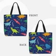 thumbnail image 2 of Rateoe Dinosaurs Print Lightweight Tote Bag for Women, Water-Resistant Shoulder Bag with Zipper, Spacious Casual Handbag for Work, School, Shopping, 2 of 7